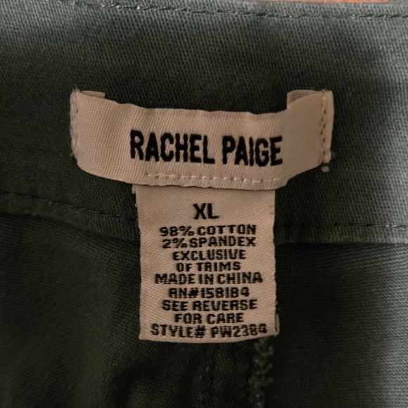 Y2K Style Wide Leg Cargo High Waist Women's Green Elastic Waist Pants Sz XL - Picture 3 of 9